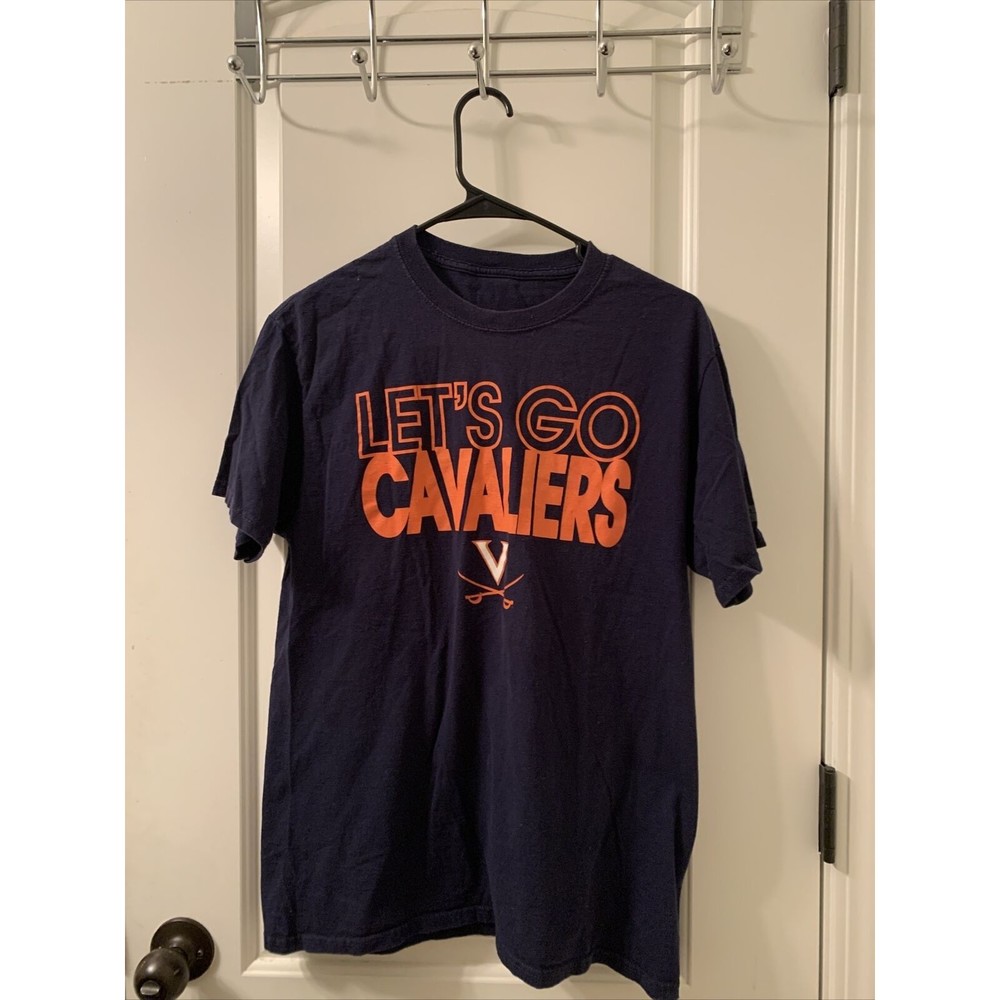 Virginia Cavaliers Mens Adult Size Unknown Blue T-Shirt Let's Go Cavaliers
